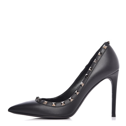 Valentino Garavani Nappa Rockstud 100mm Pumps 38.5 Black 1 of 10