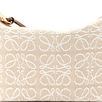 Loewe Jacquard Anagram Calfskin Small Cubi Bag Ecru Tan 7 of 9