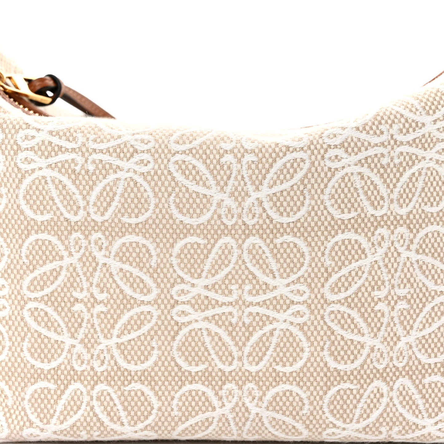 Jacquard Anagram Calfskin Small Cubi Bag Ecru Tan