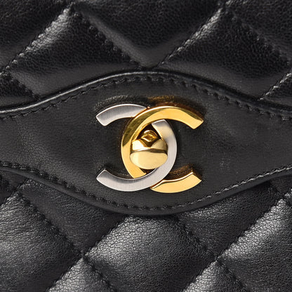 Chanel Lambskin Quilted Medium Double Flap Bag Black 11 of 13