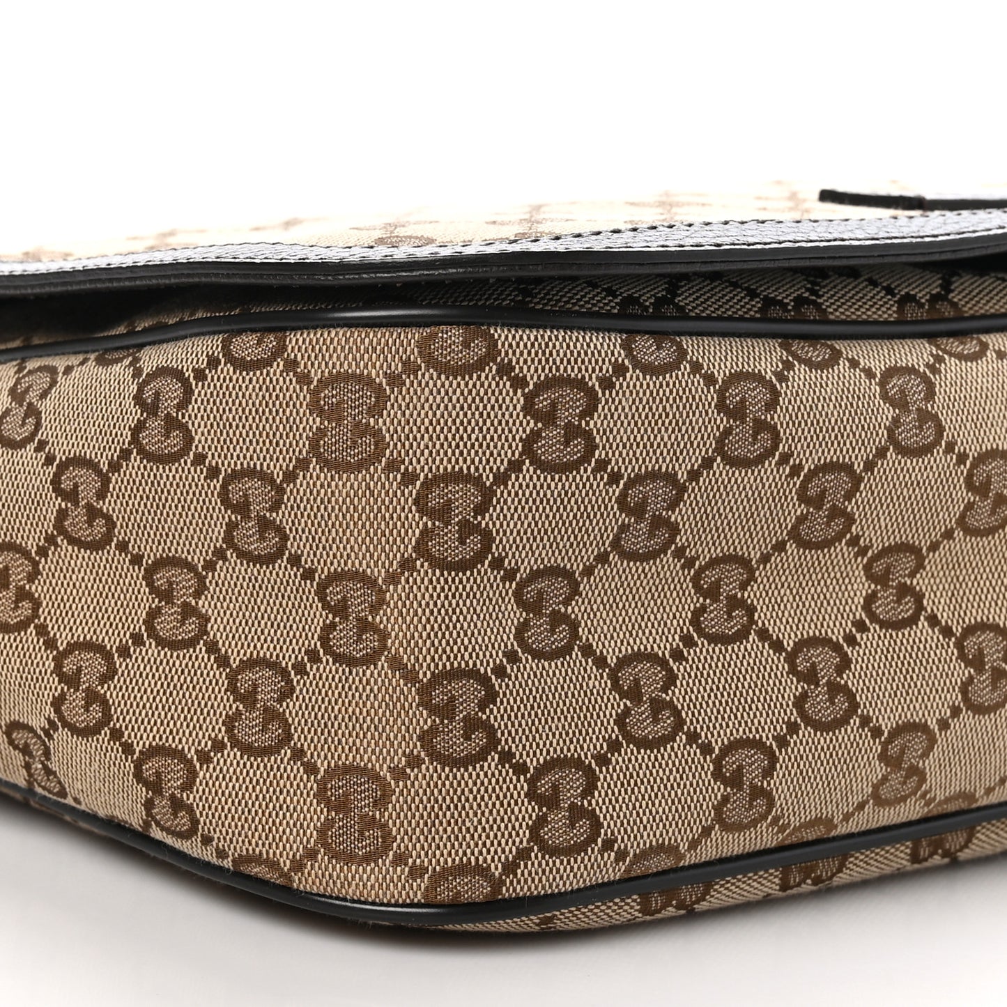 Monogram Large Flap Messenger Bag Beige Dark Brown