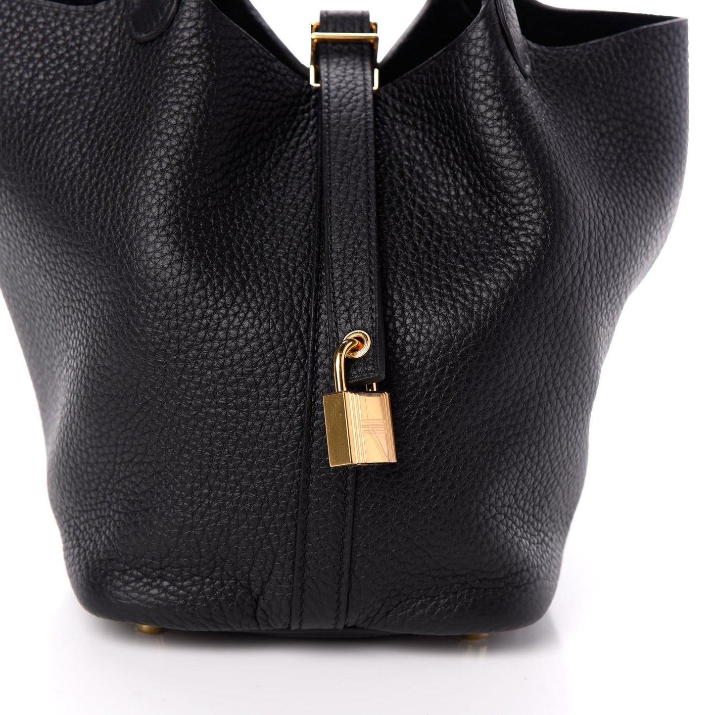 Taurillon Clemence Picotin Lock 18 PM Black