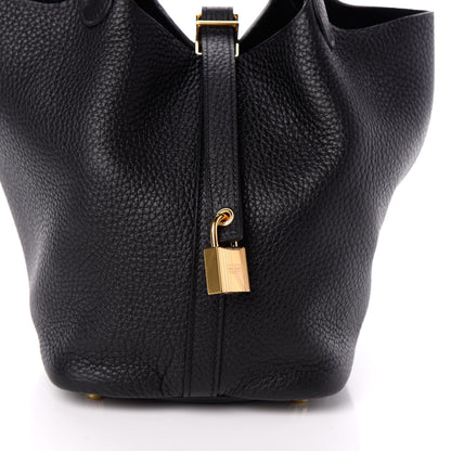Hermes Taurillon Clemence Picotin Lock 18 PM Black 8 of 10
