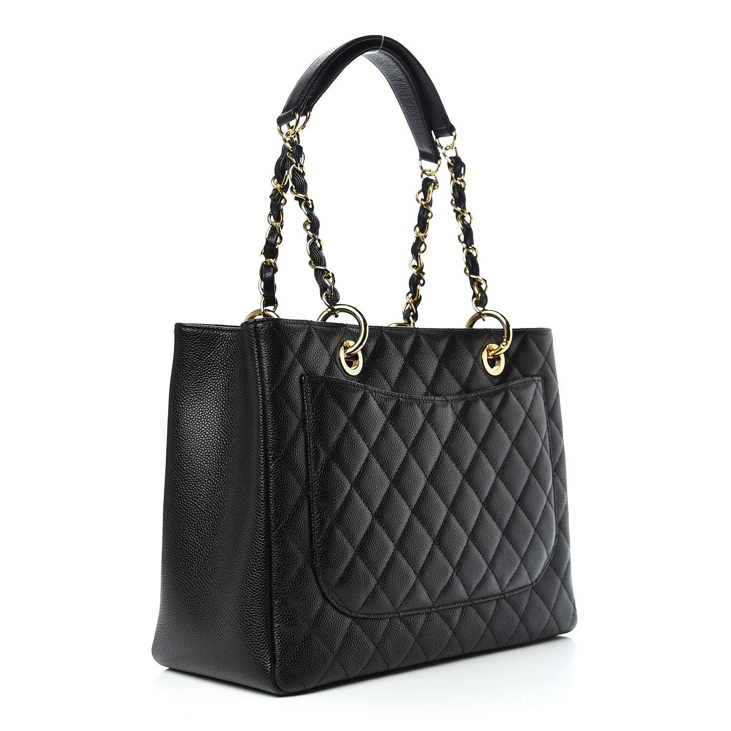 Chanel Caviar Quilted Grand Shopping Tote GST Black 3 of 10