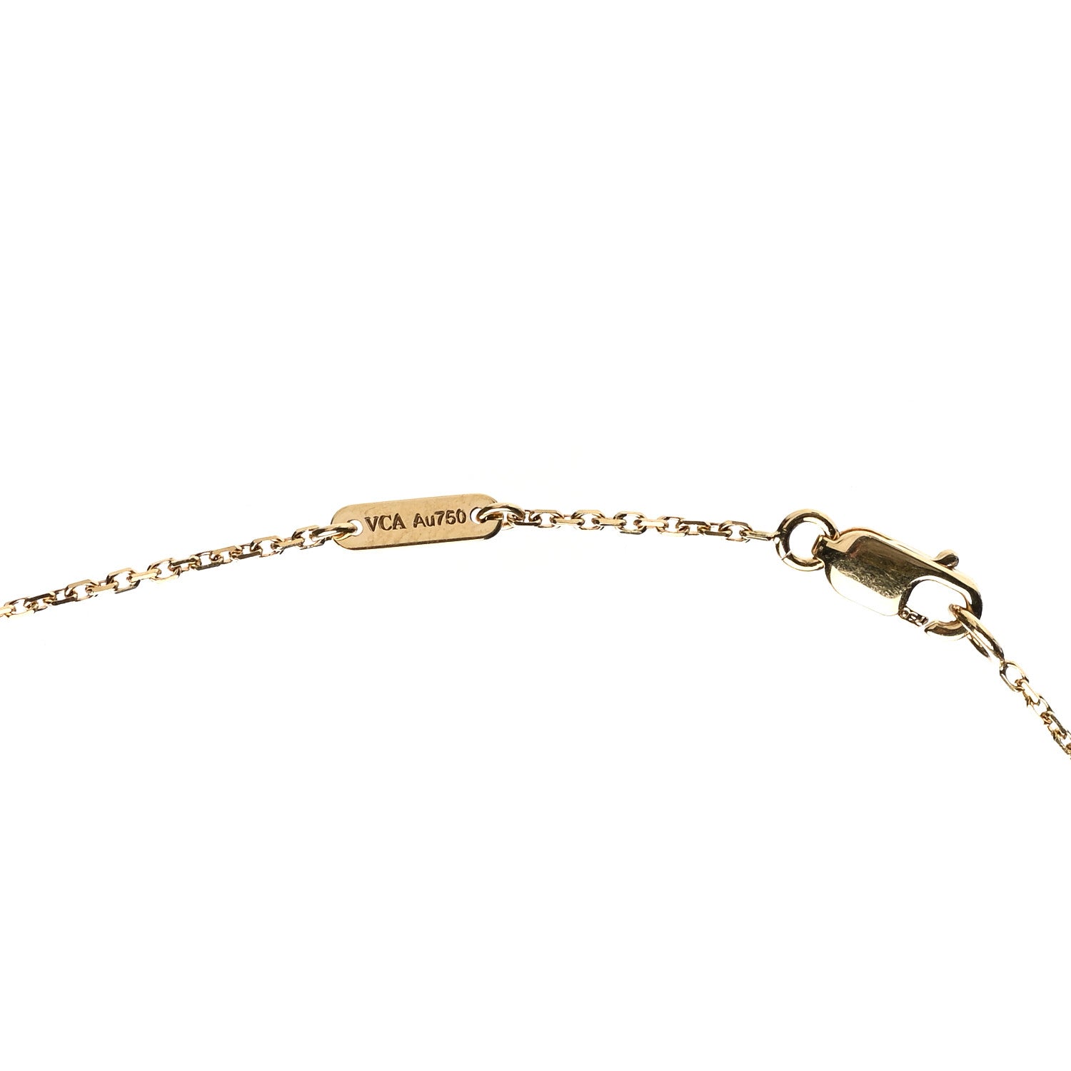 Van Cleef & Arpels 18K Yellow Gold Mother of Pearl Sweet Alhambra Butterfly Pendant Necklace 4 of 6
