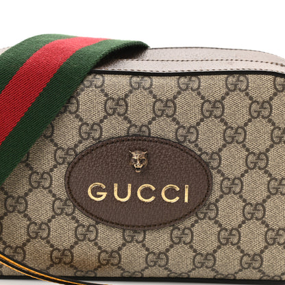 Gucci GG Supreme Monogram Web Neo Vintage Shoulder Bag Beige New Acero Crop 8 of 10