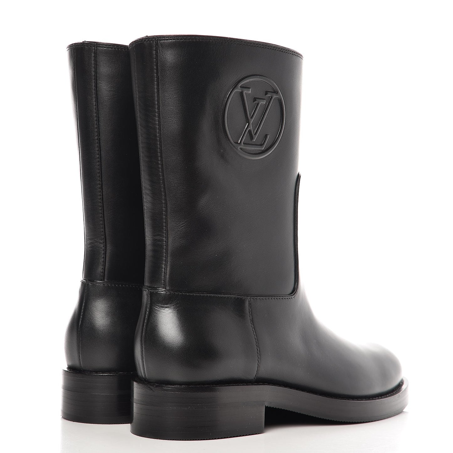 Calfskin Overdrive Flat Calf High Boots 37.5 Black