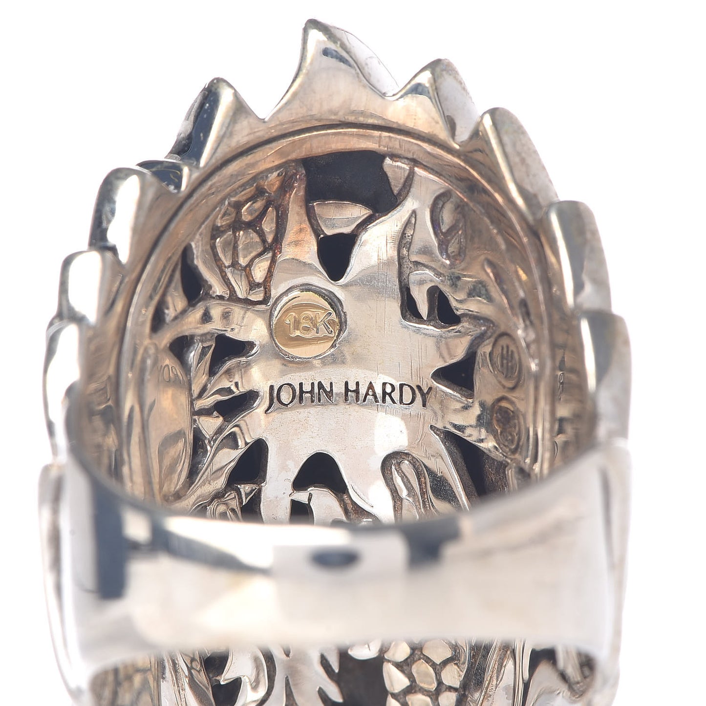 Sterling Silver 18K Yellow Gold Ruby Naga Dragon Head Ring 54 7