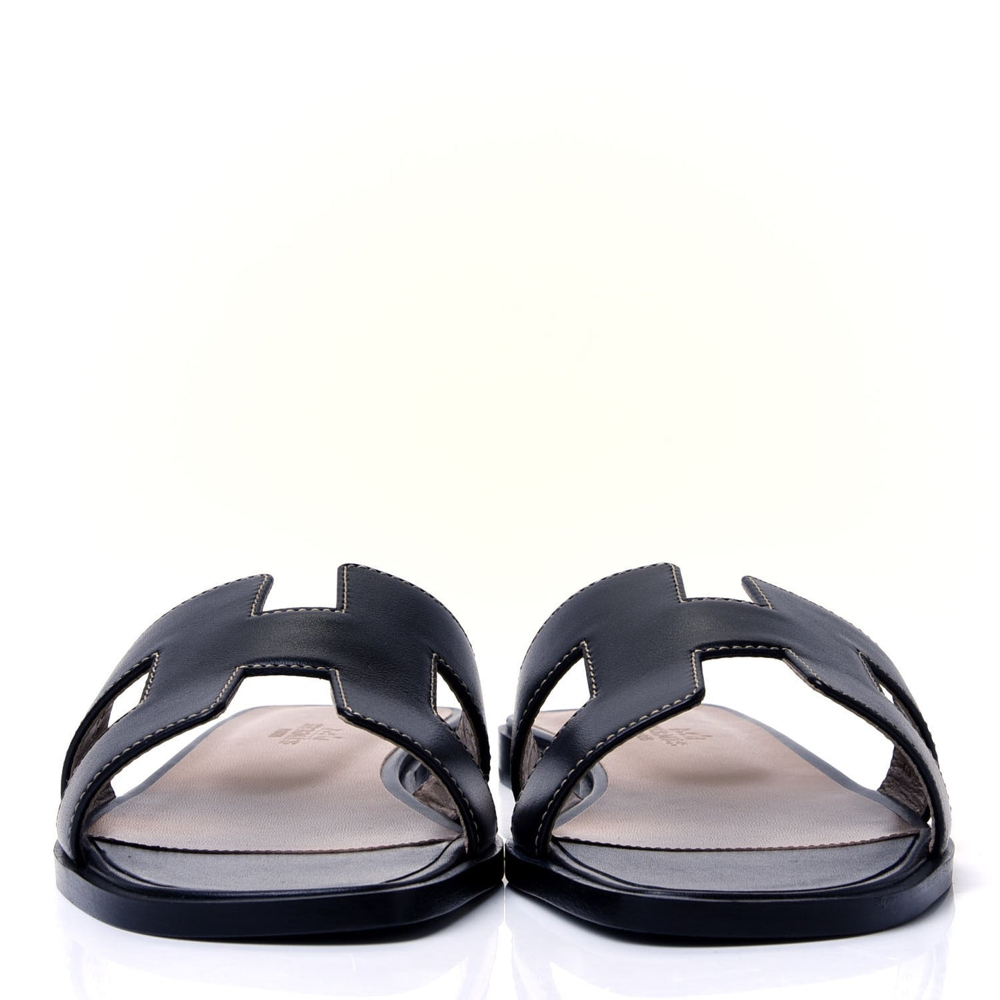 Box Calfskin Oran Sandals 38 Black