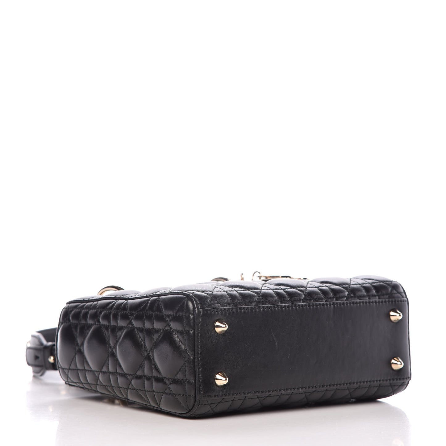 Lambskin Cannage Small Lucky Badges My Lady Dior Black