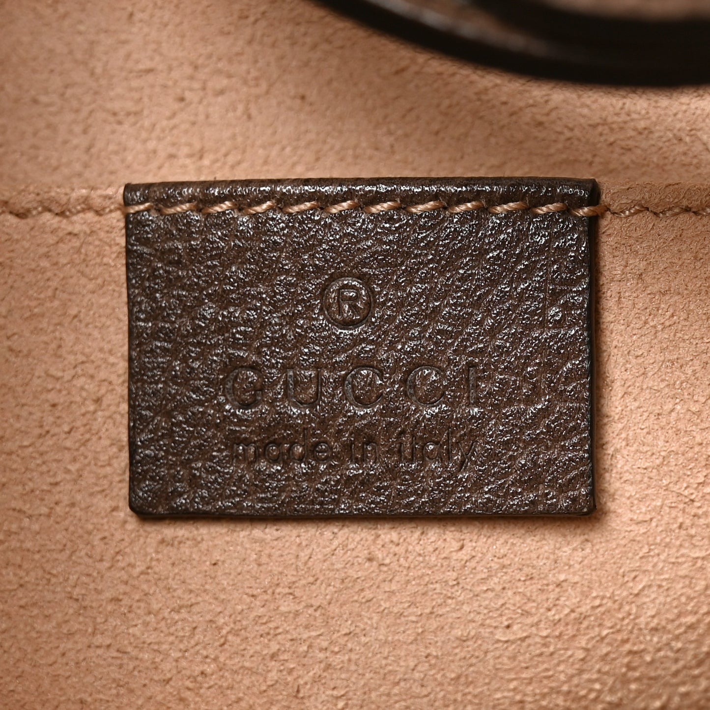 GG Supreme Monogram Web Small Ophidia Bucket Bag Brown