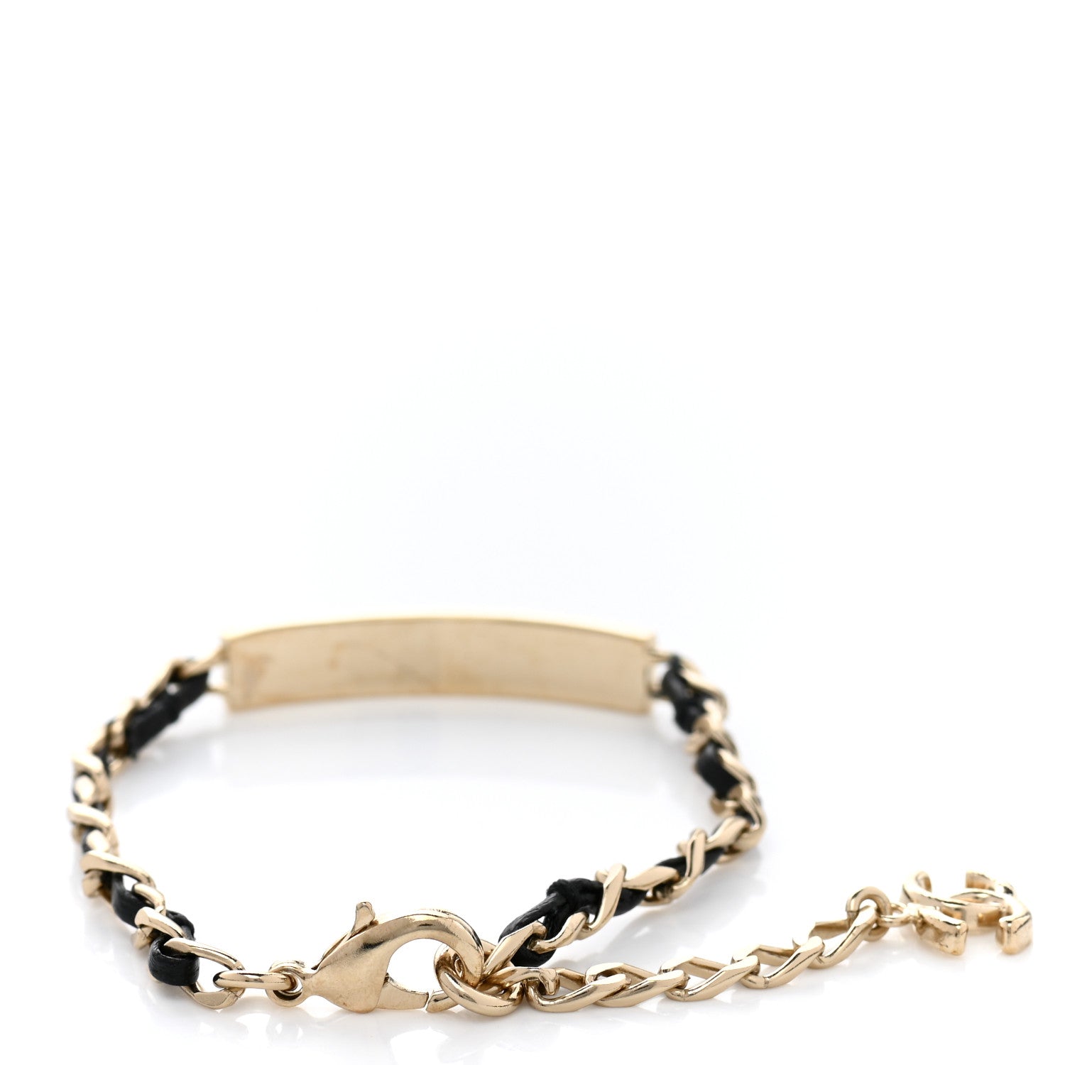Chanel Metal Lambskin Crystal Sergeant Chanel Bracelet Gold 3 of 6