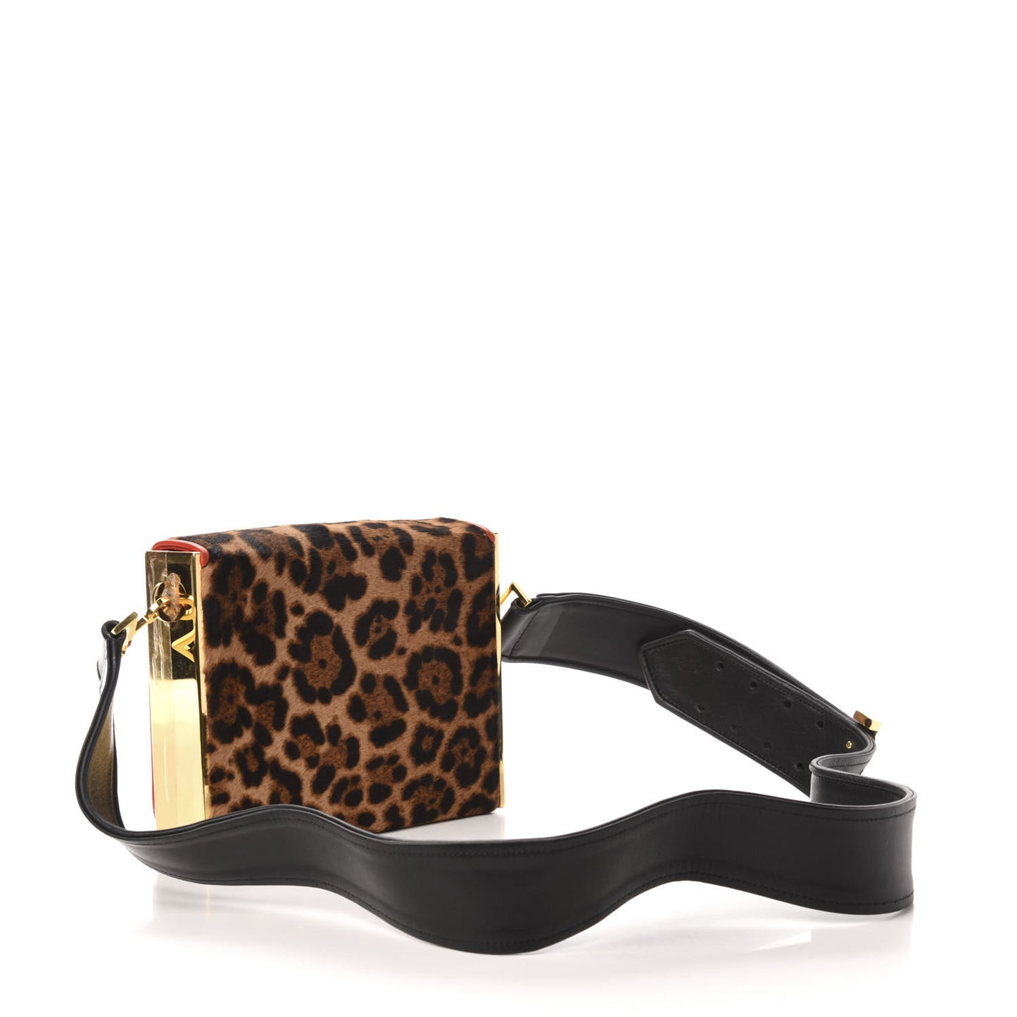 Pony Hair Leopard Print Medium Carrie Shoulder Bag Luxor