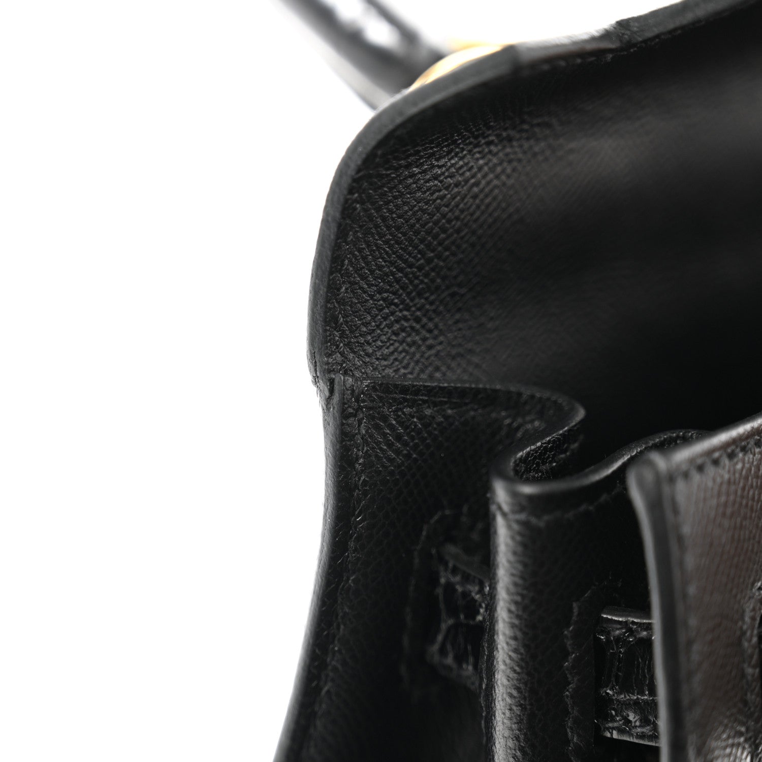 Hermes Madame Calfskin Shiny Niloticus Crocodile Kelly Sellier Touch 25 Black 12 of 12