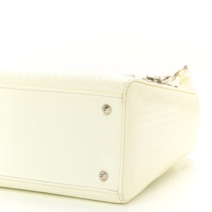Christian Dior Patent Micro-Cannage Medium Lady Dior White 10 of 11