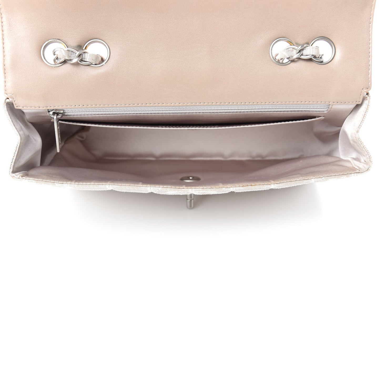 Nylon Medium Travel Flap Light Beige