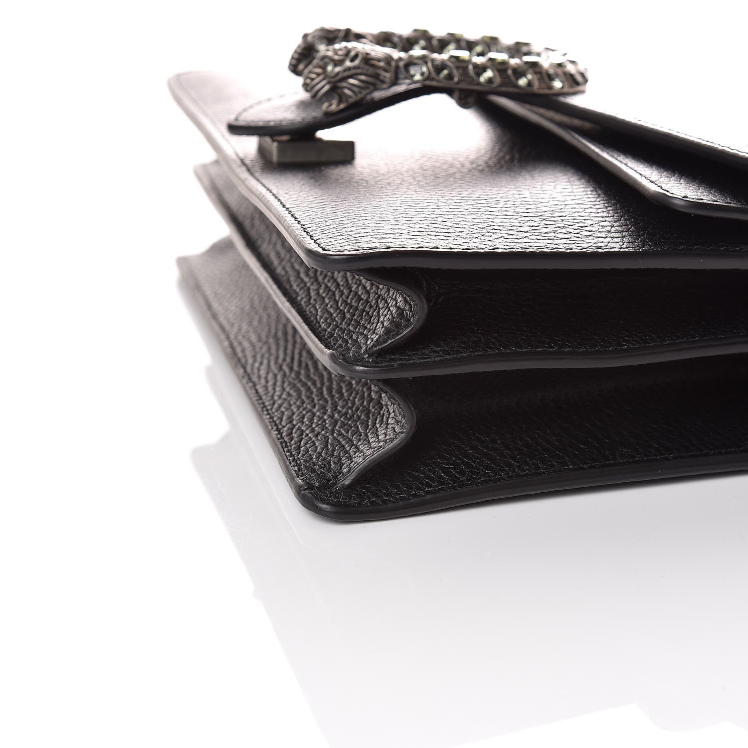 Gucci Pebbled Calfskin Small Dionysus Shoulder Bag Black 6 of 10