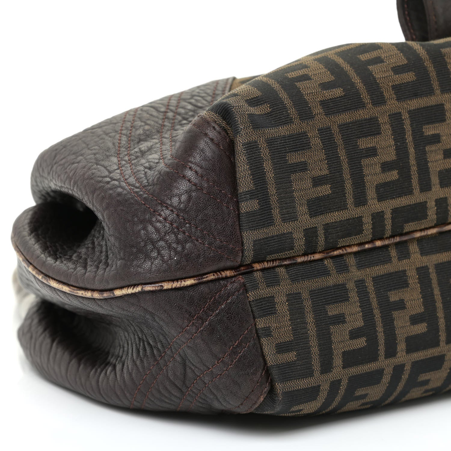 Fendi Zucca Nappa Nuvolata Vitello Tortuga Spy Tobacco Moro 5 of 19