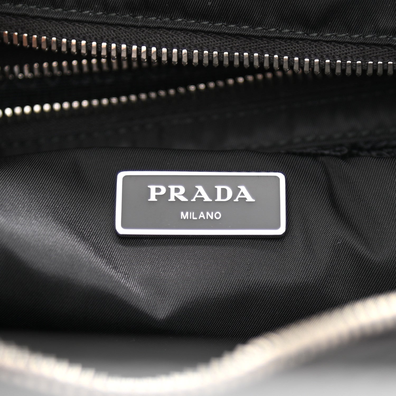 Prada Re-Nylon Nappa Triangle Quilted Padded Small Double Handled Zip Tote Black 5 of 6