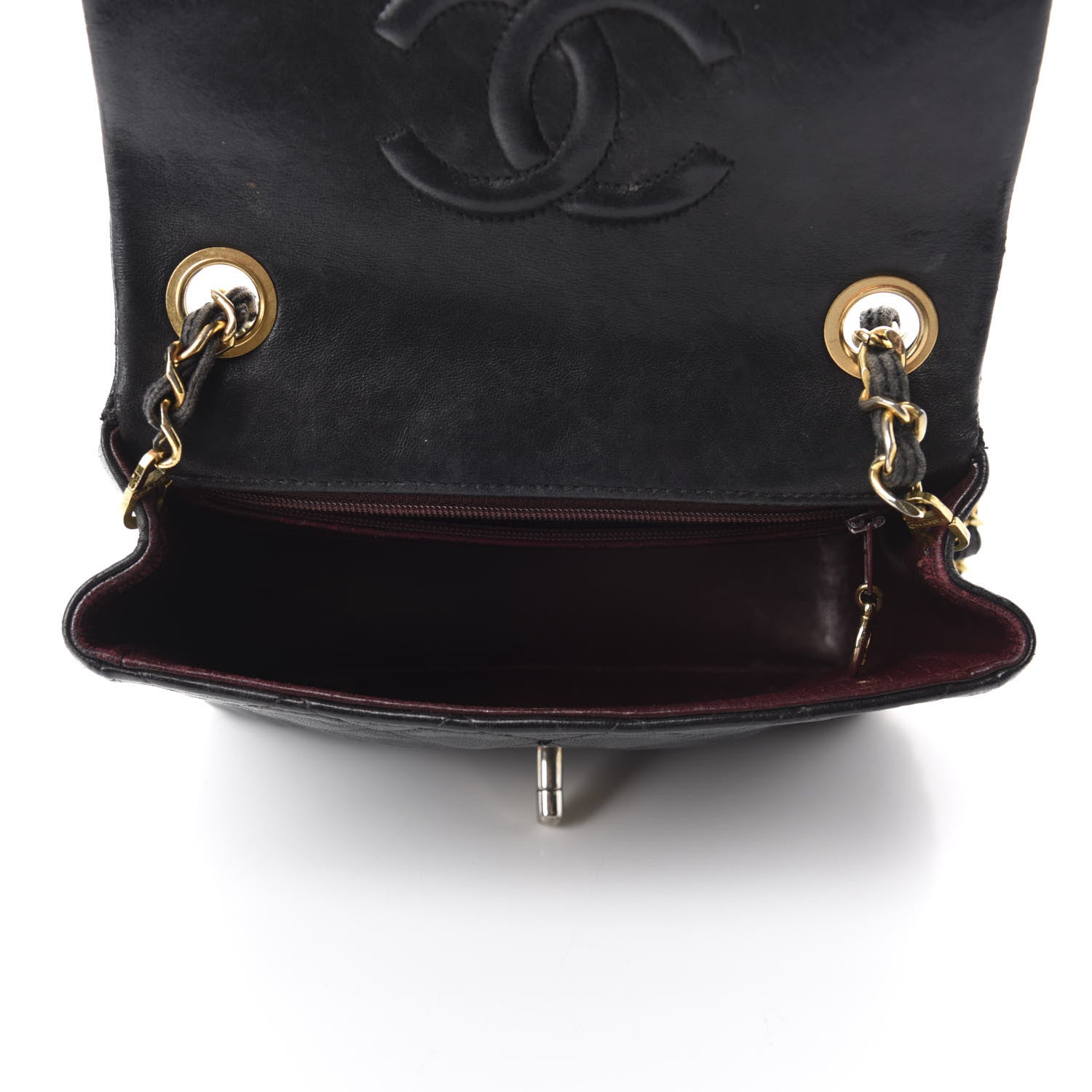 Chanel Lambskin Quilted Mini Square Flap Black 5 of 14