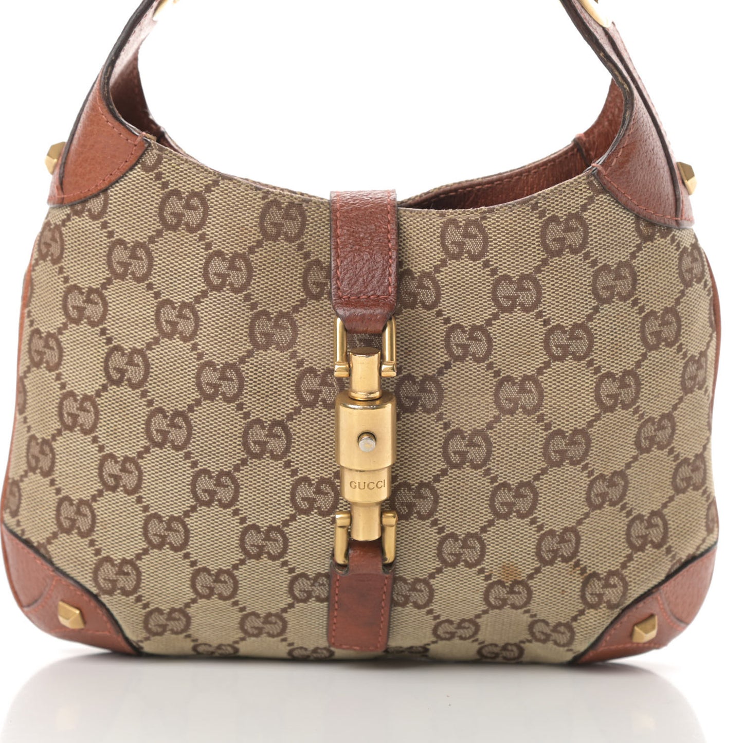 Monogram Mini Piston Lock Jackie O Hobo Brown