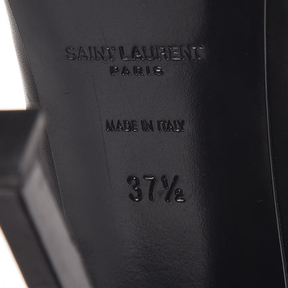 Saint Laurent Calfskin Vitello Vernice Tribtoo 105 Pumps 37.5 Black 8 of 14