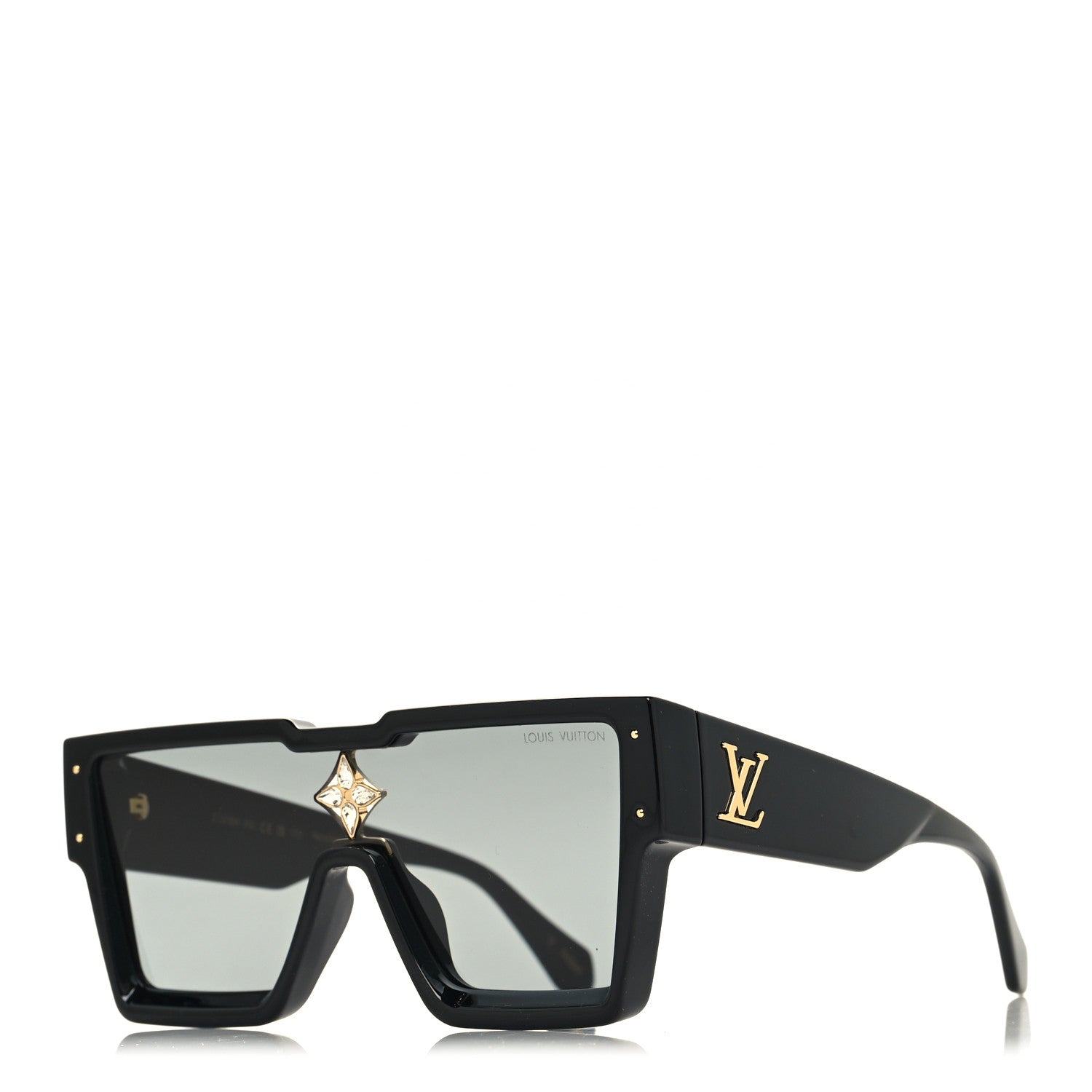Louis Vuitton Acetate Swarovski Crystal Cyclone Sunglasses Z1578W Black 1 of 9