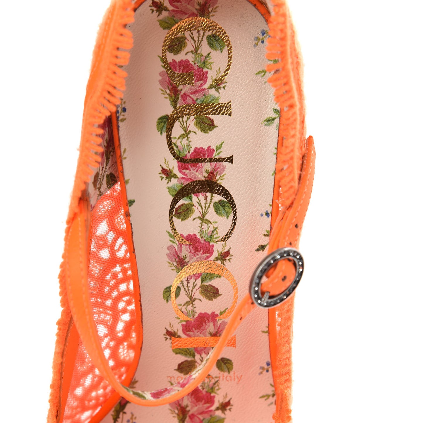 Lace Pizzo Venice Pumps 36 Orange Fluo