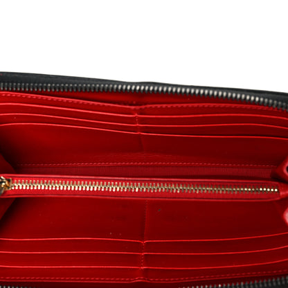 Christian Louboutin Calfskin Panettone Zip Around Wallet Black Multicolor 5 of 11