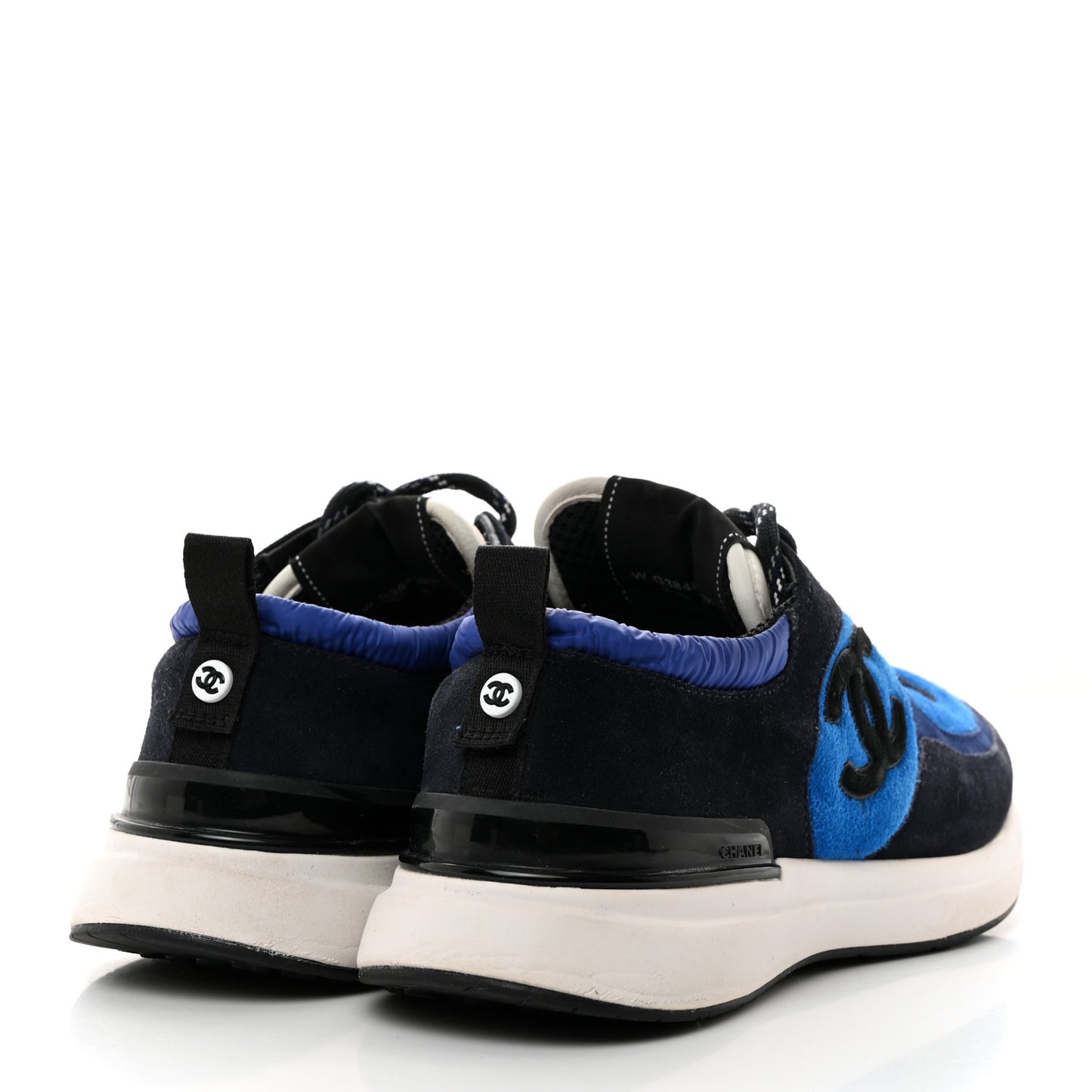 Suede Calfskin CC Sneakers 39.5 Blue Navy Dark Navy