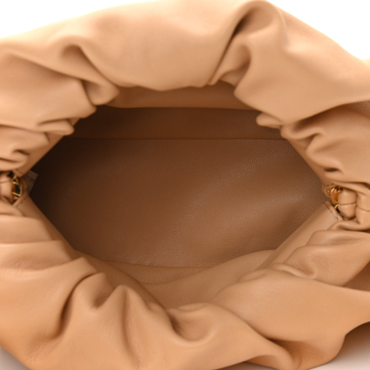 Calfskin Teen Chain Pouch Almond