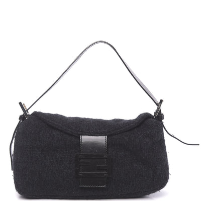 Fendi Woven Knit Baguette Grey 1 of 10