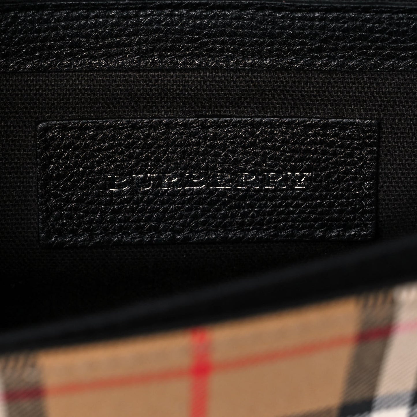 Derby Calfskin Vintage Check Small Macken Crossbody Bag Black