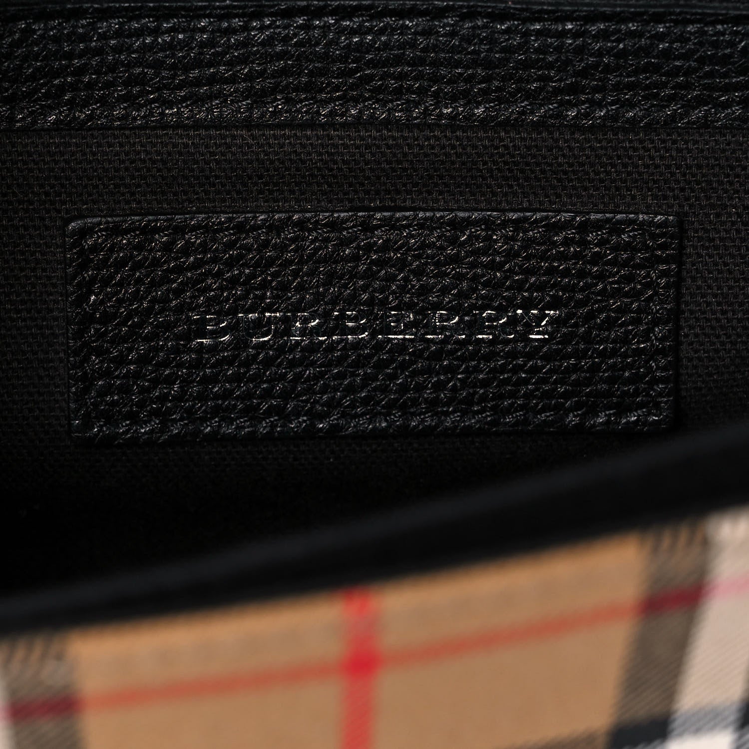 Burberry Derby Calfskin Vintage Check Small Macken Crossbody Bag Black 6 of 15