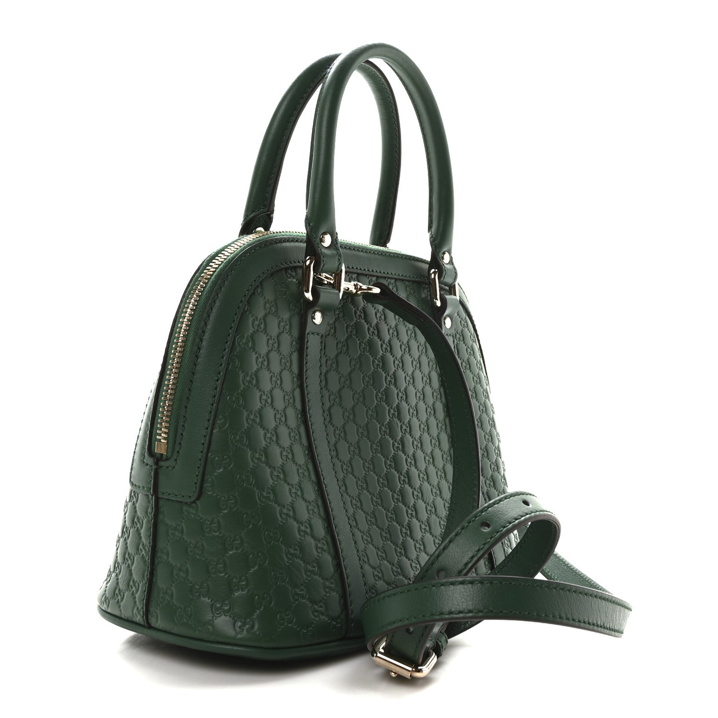 Soft Microguccissima Mini Dome Bag Emerald