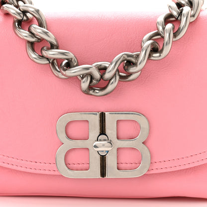 Balenciaga Peach Calfskin Small BB Soft Flap Bag Sweet Pink 8 of 10