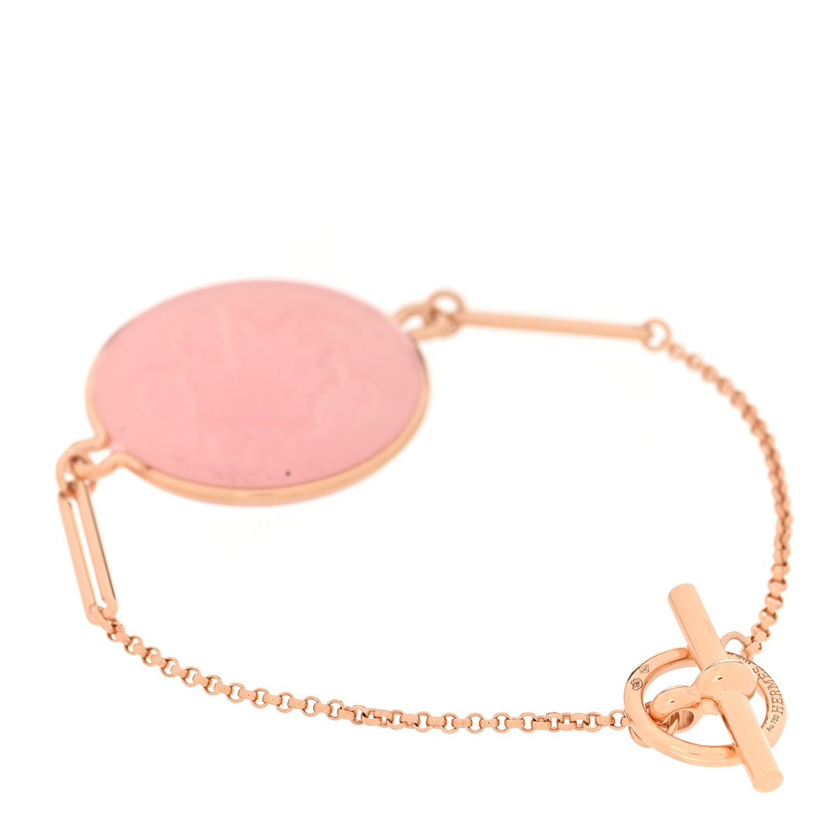 18K Rose Gold Diamond PM Ex-Libris Bracelet SH
