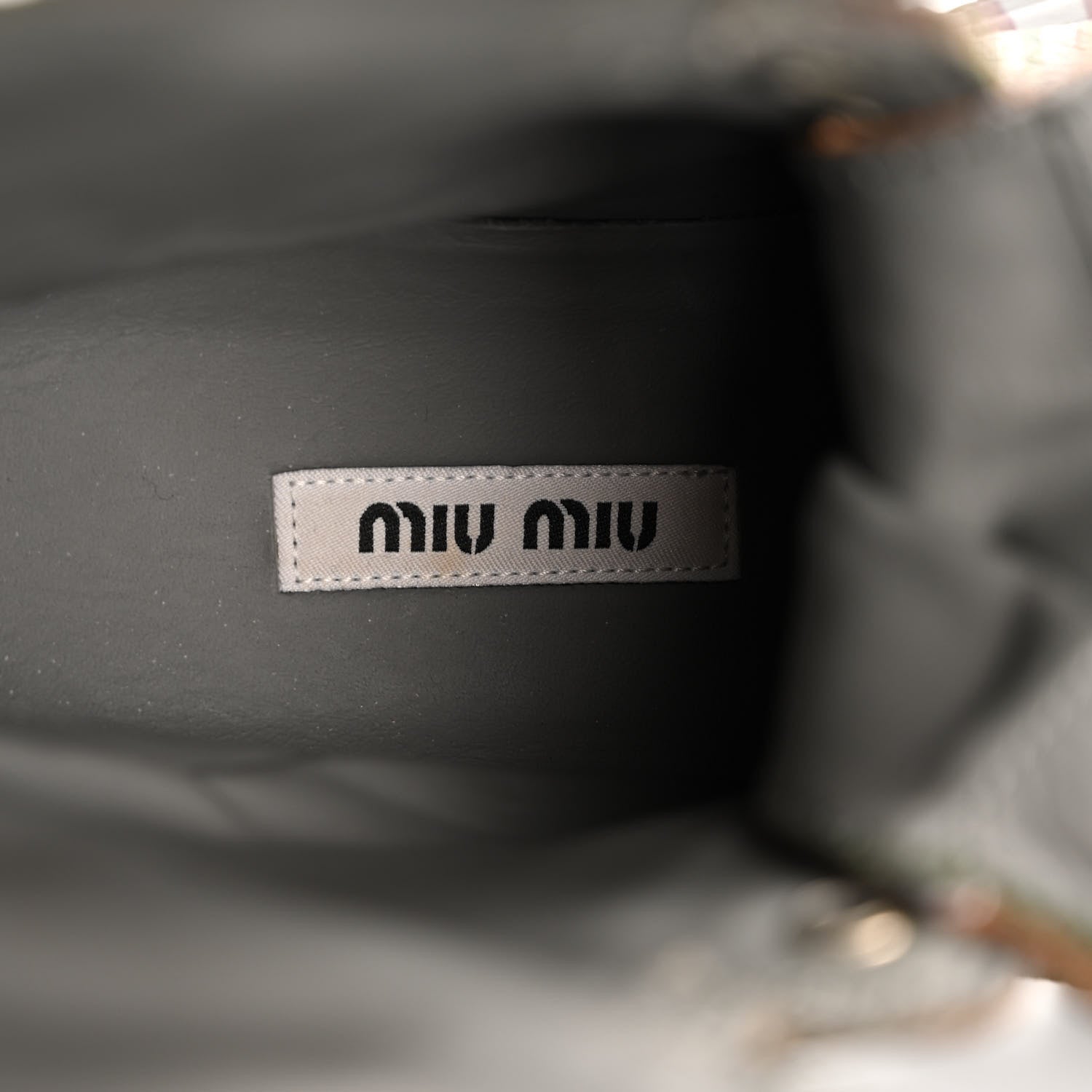 Miu Miu Crackled Calzature Camouflage Print Womens Combat Boots 37 7 of 13