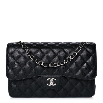 Chanel Caviar Quilted Jumbo Double Flap Black 1 of 12