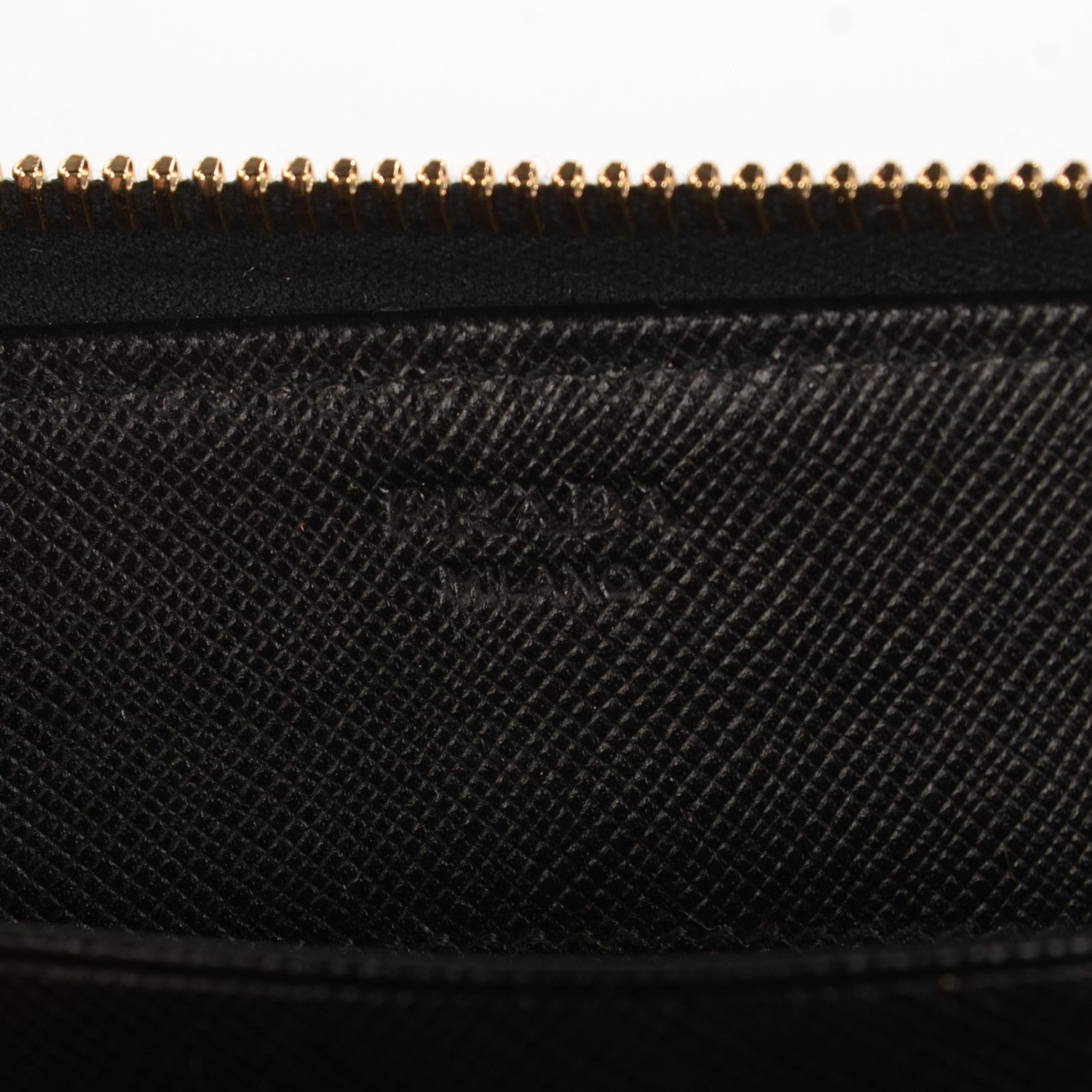 Prada Saffiano Metal Zip Around Wallet Nero Black 7 of 8