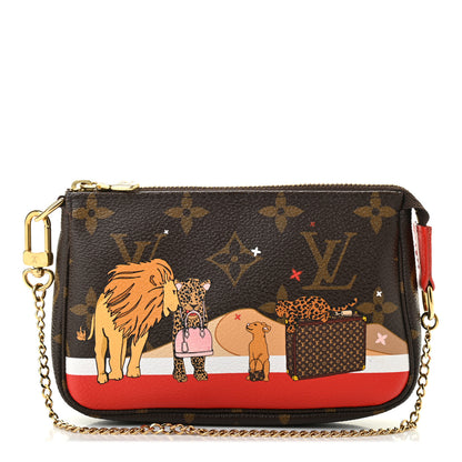Louis Vuitton Monogram 2018 Christmas Animation Mini Cats Pochette Accessories 1 of 7