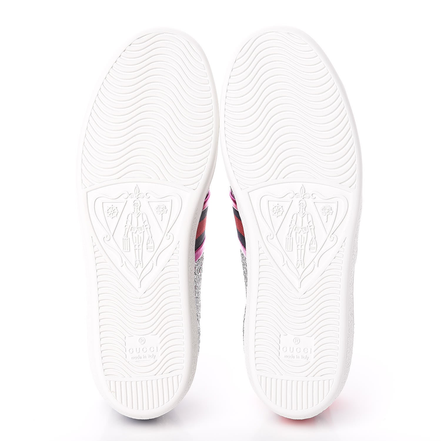 Gucci Glitter Web Womens Ace Sneakers 39 Silver 5 of 9