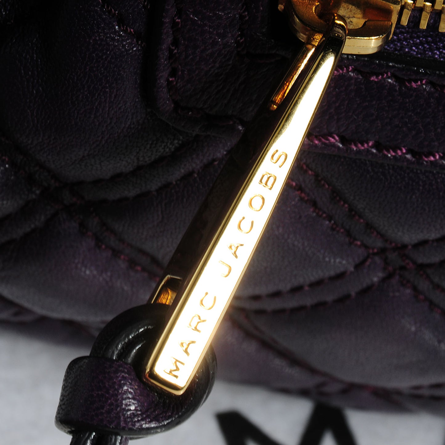 Quilted Leather Stam Purple