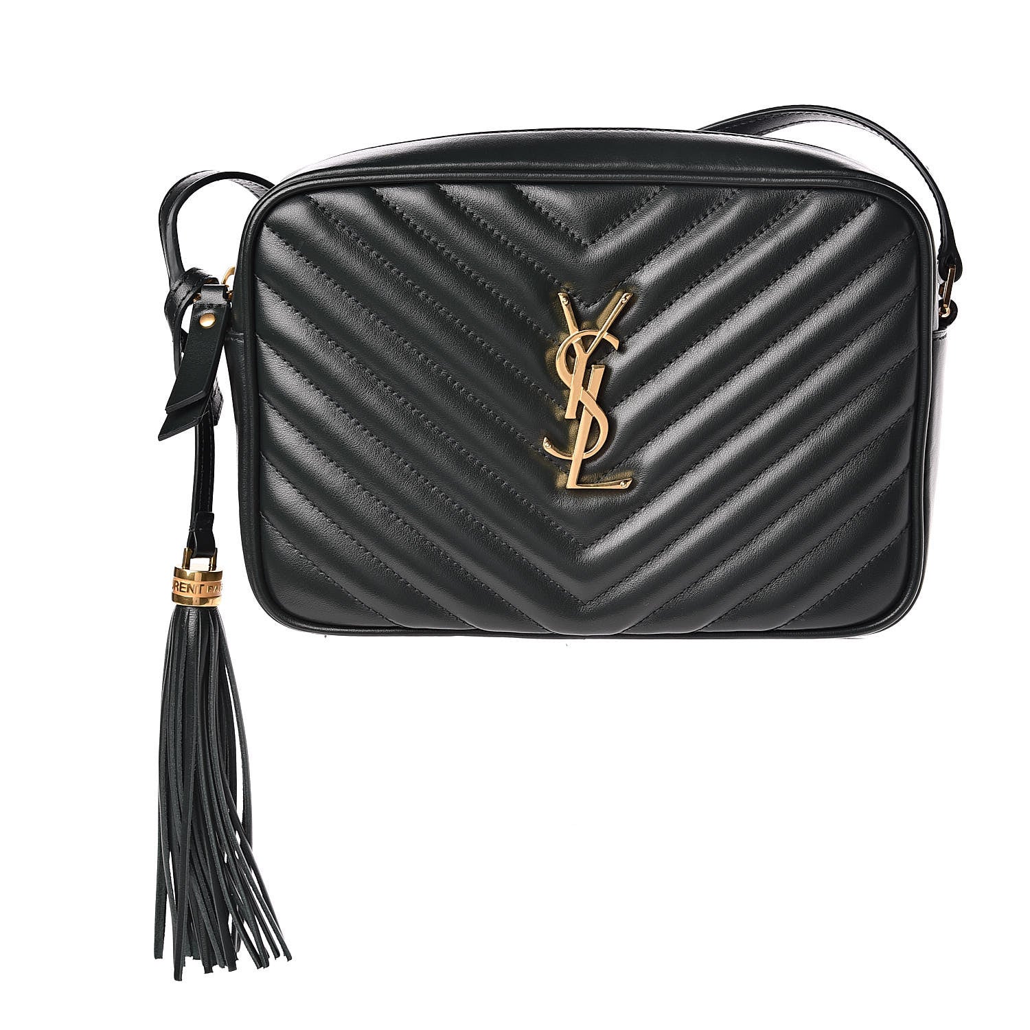 Saint Laurent Calfskin Matelasse Monogram Lou Camera Bag Green 1 of 10
