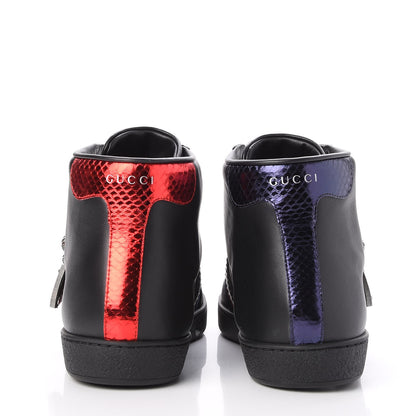 Gucci Calfskin Ayers Web Mens Dionysus High Top Sneakers 9 Black 4 of 11