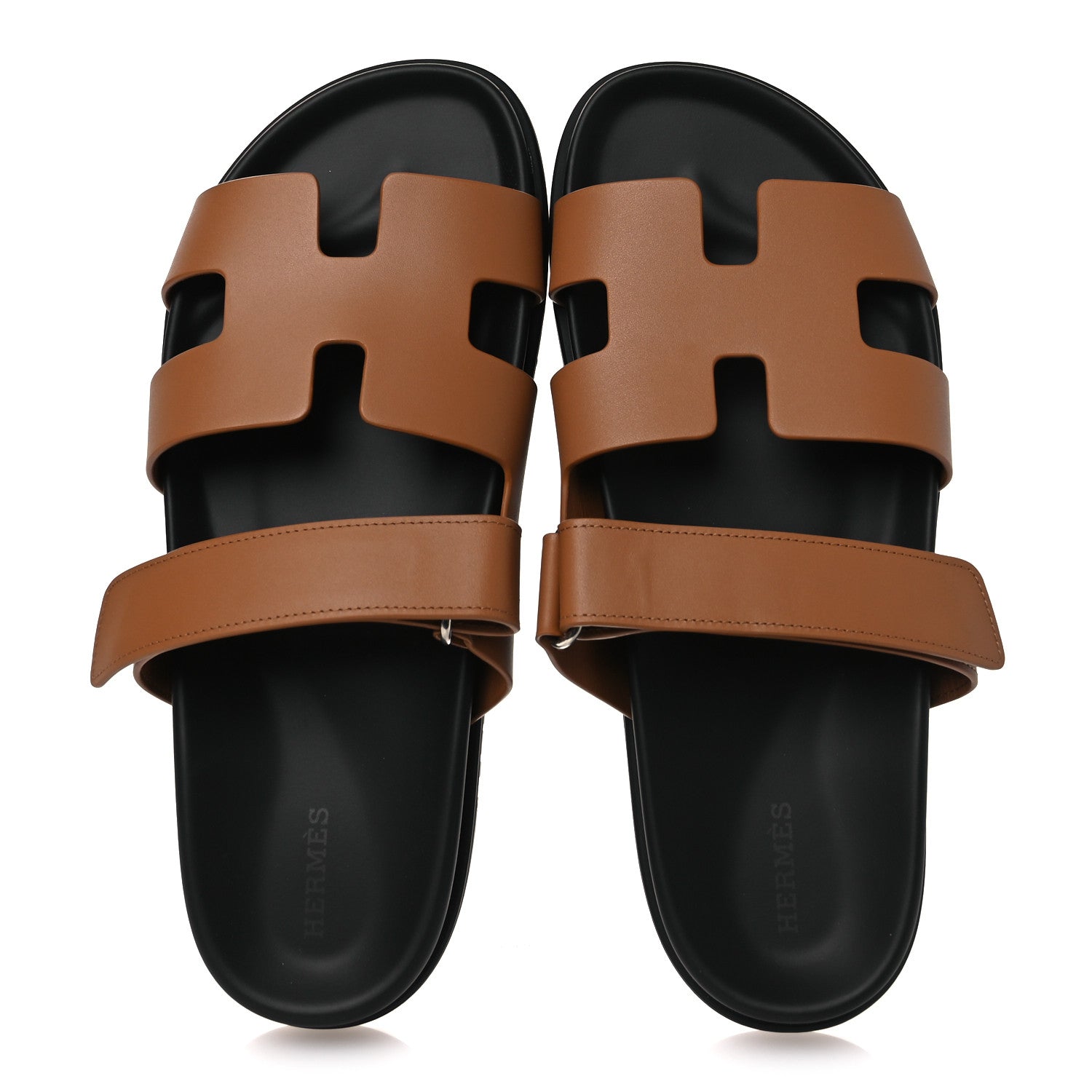 Hermes Calfskin Embroidered Womens Chypre Sandals 41 Natural 2 of 11