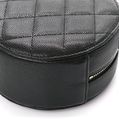 Chanel Caviar Quilted Round Clutch With Chain Black 10 of 10