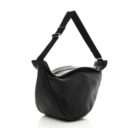 The Row Grained Calfskin Large Slouchy Banana Bag Black 3 of 14