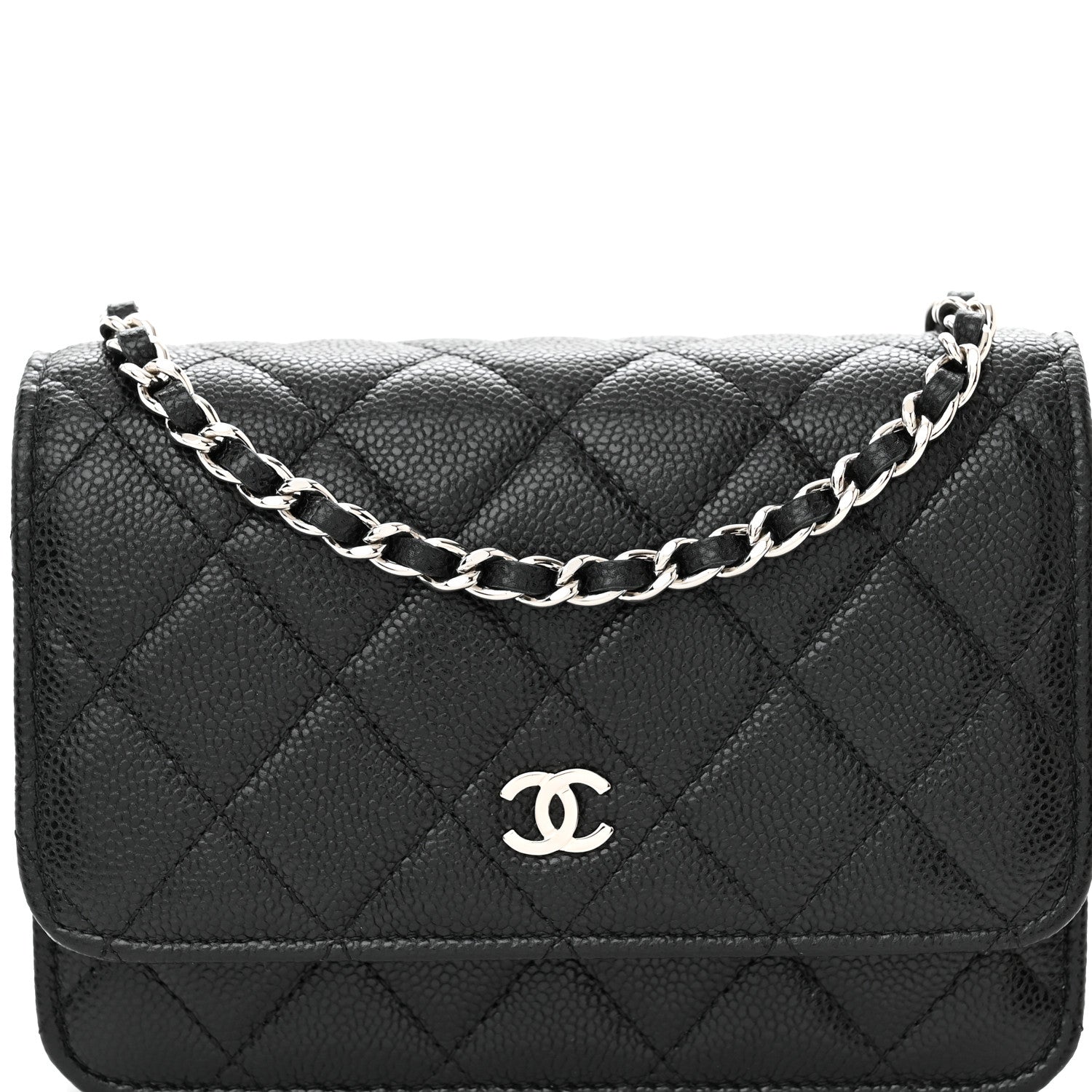 Chanel Caviar Quilted Mini Wallet On Chain WOC Black 8 of 10