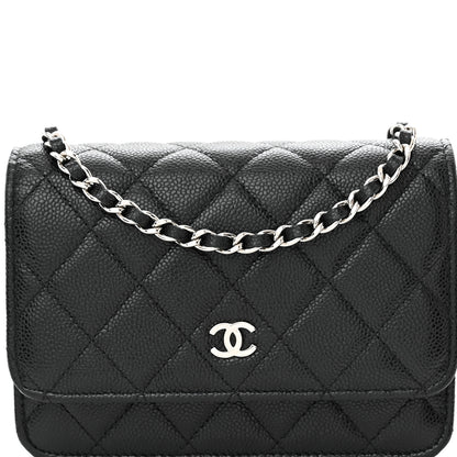 Chanel Caviar Quilted Mini Wallet On Chain WOC Black 8 of 10